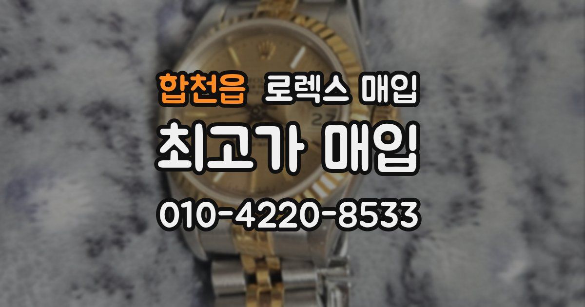 합천읍 로렉스 매입