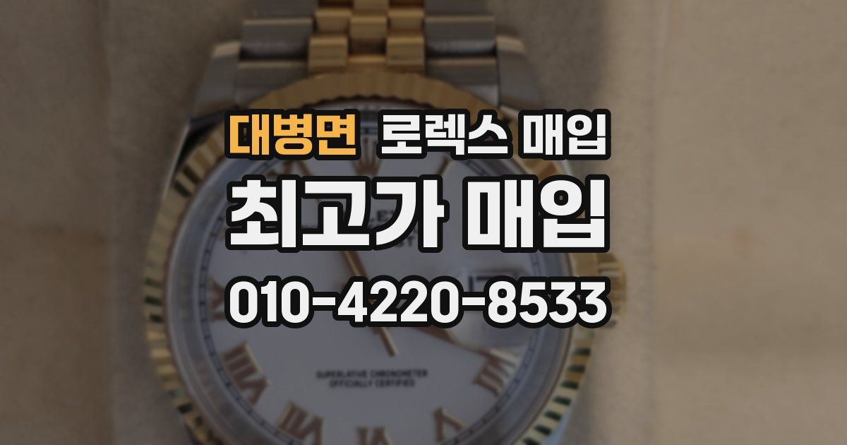 대병면 로렉스 매입