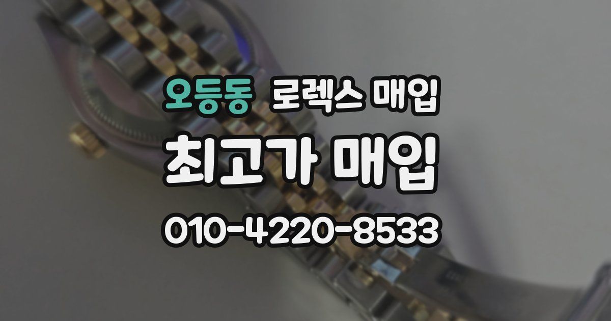 오등동 로렉스 매입