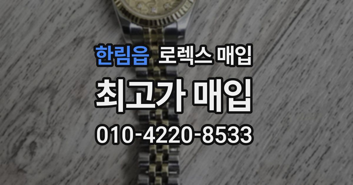 한림읍 로렉스 매입