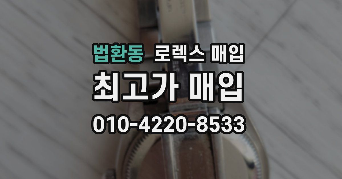 법환동 로렉스 매입