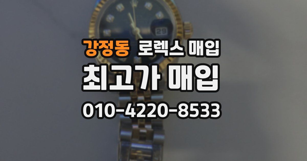 강정동 로렉스 매입