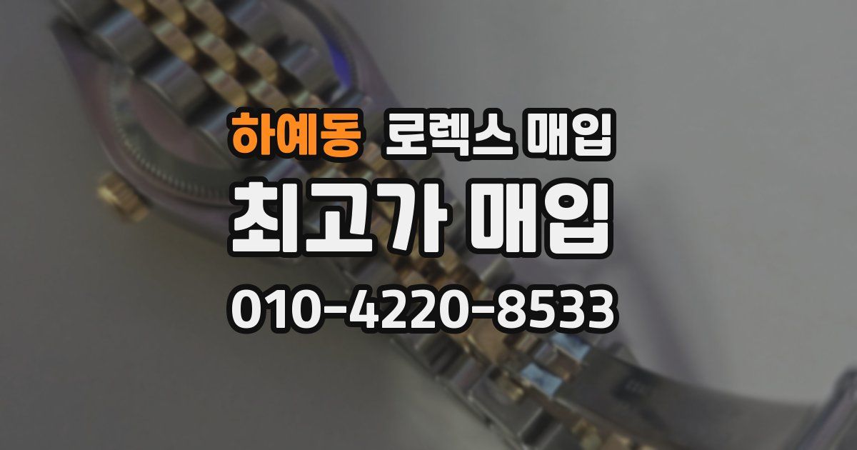 하예동 로렉스 매입