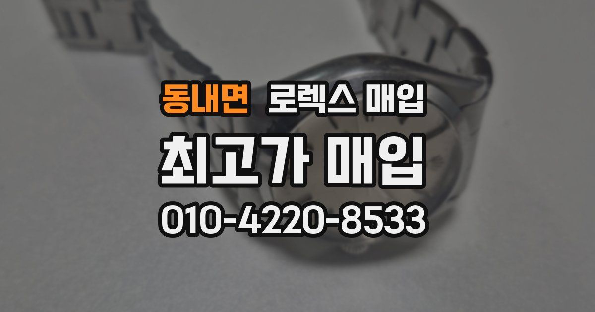 동내면 로렉스 매입