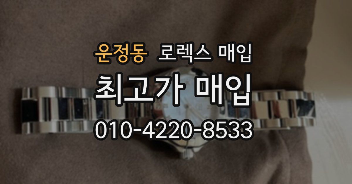 운정동 로렉스 매입