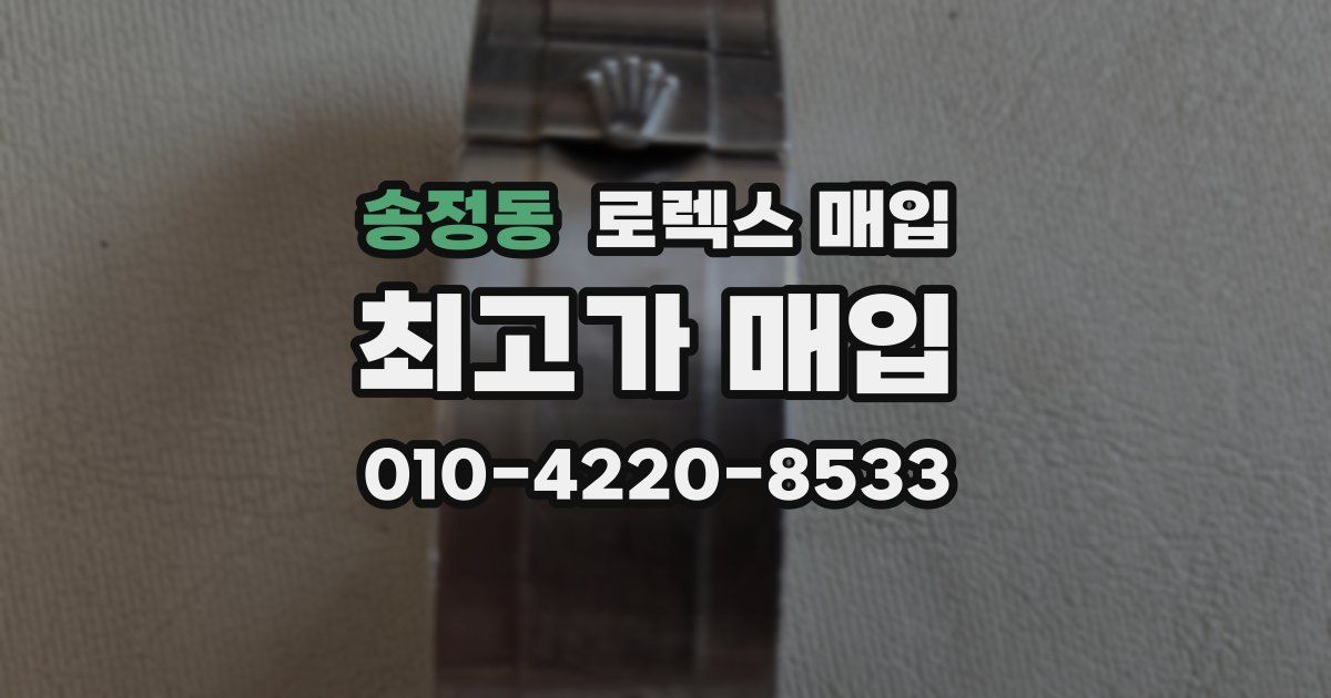 송정동 로렉스 매입