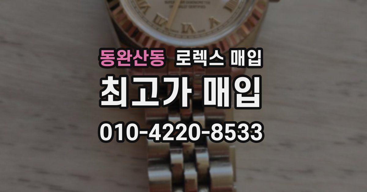 동완산동 로렉스 매입