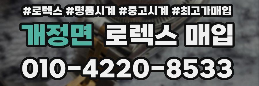 개정면 로렉스 매입