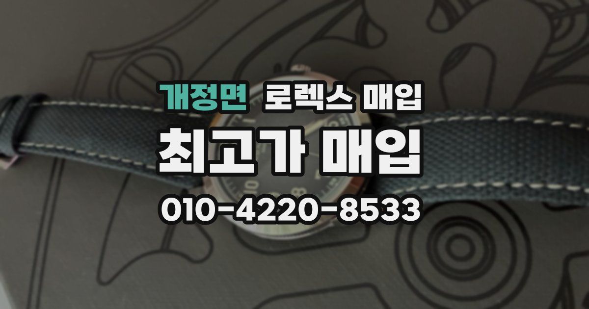 개정면 로렉스 매입