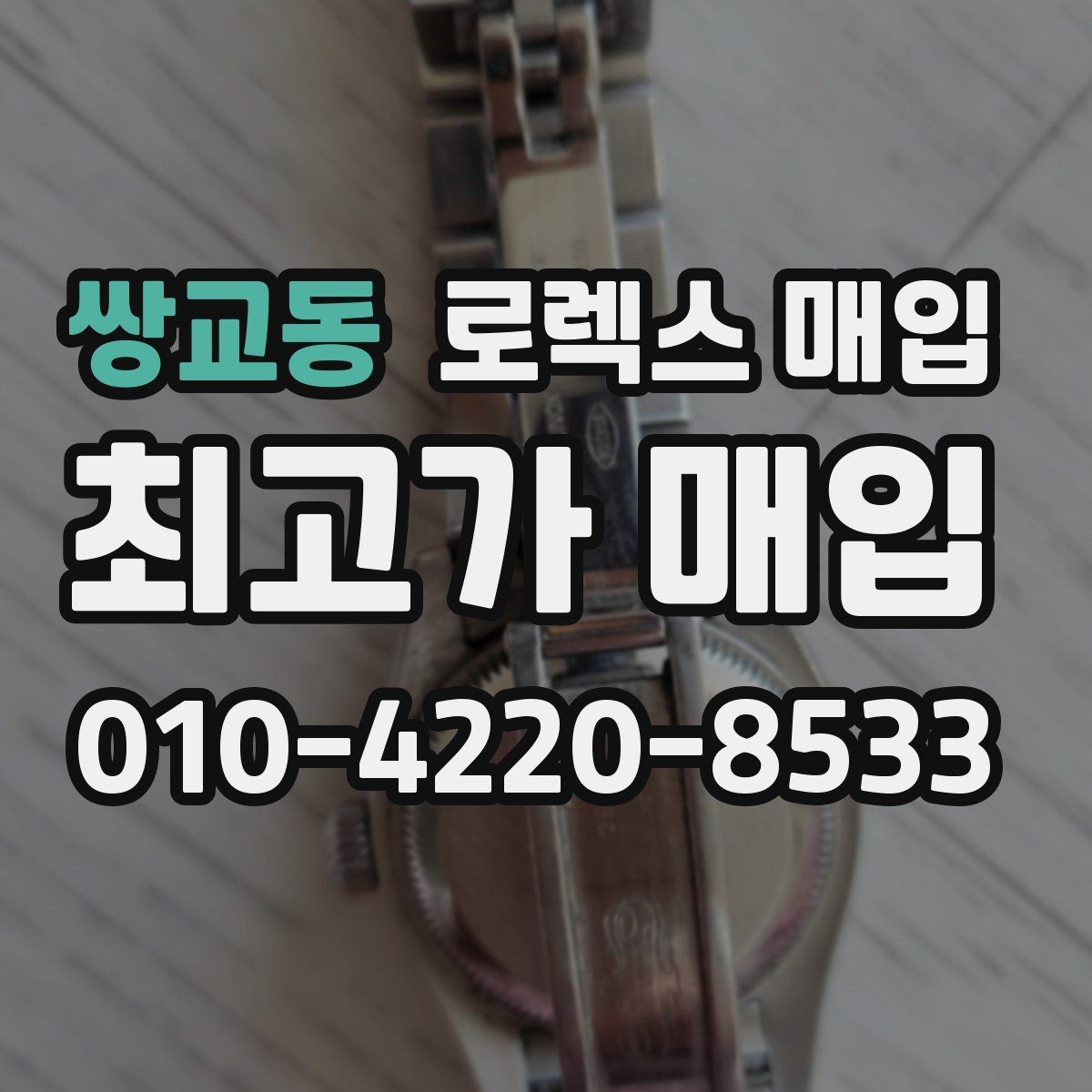 쌍교동 로렉스 매입 플래티넘 모델 시세 확인 방법