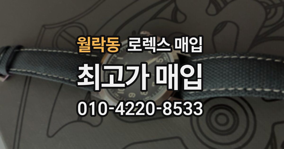 월락동 로렉스 매입