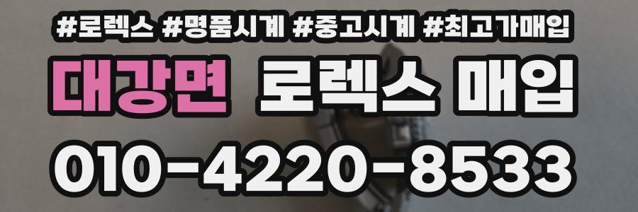 대강면 로렉스 매입