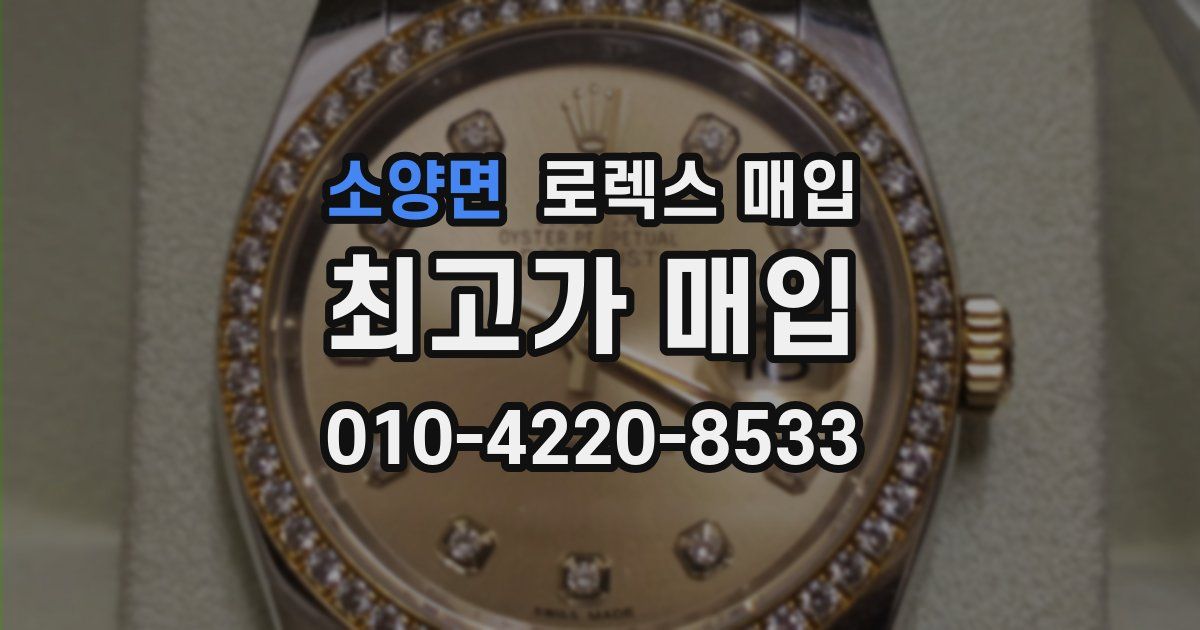 소양면 로렉스 매입