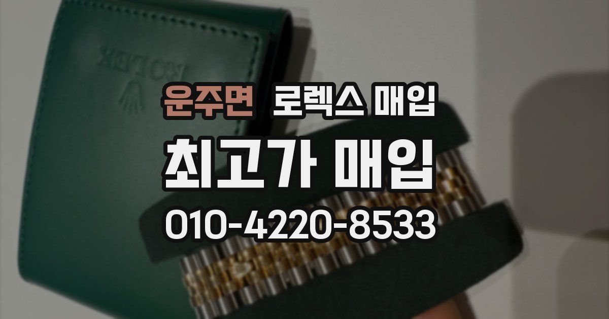 운주면 로렉스 매입
