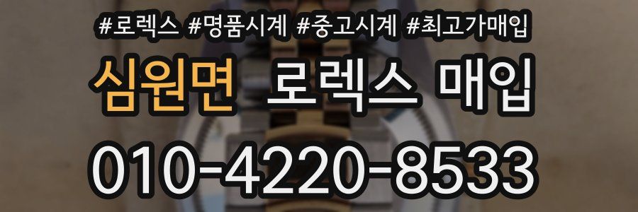 심원면 로렉스 매입