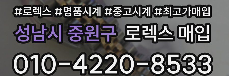 성남시 중원구 로렉스 매입