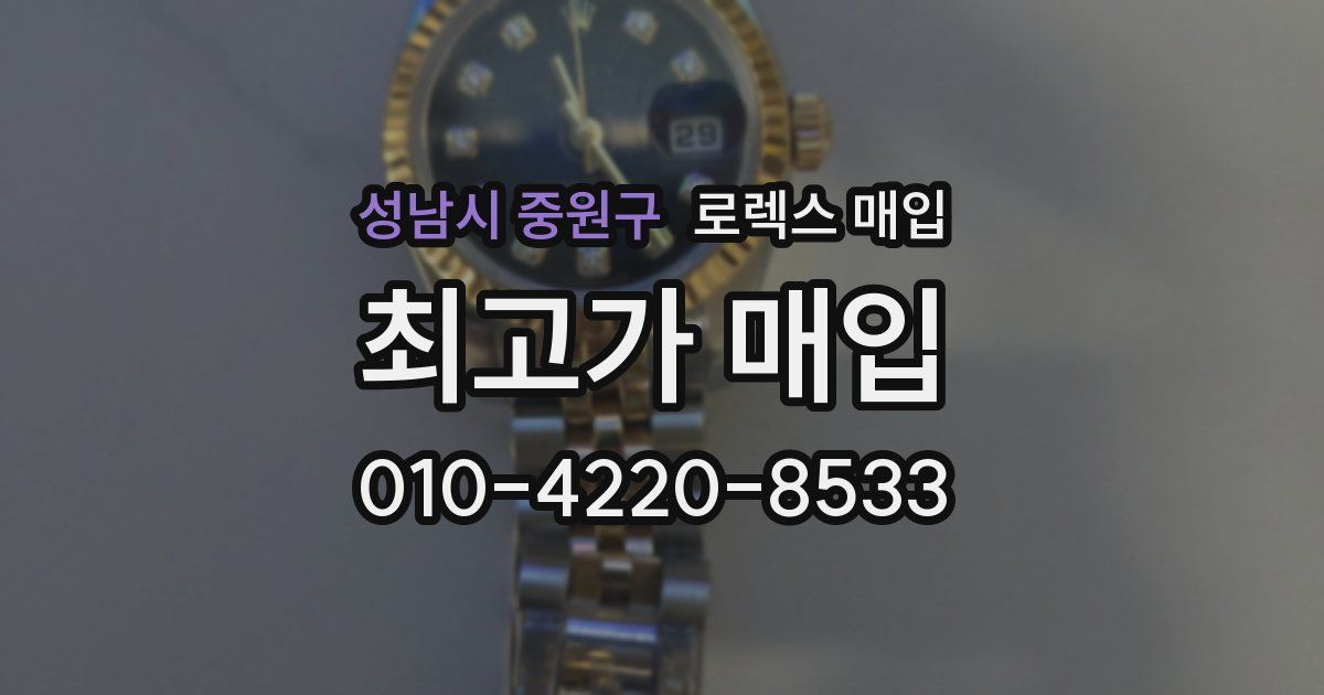 성남시 중원구 로렉스 매입