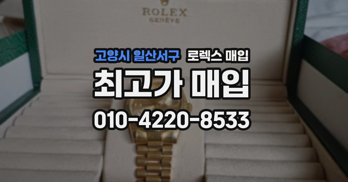 고양시 일산서구 로렉스 매입