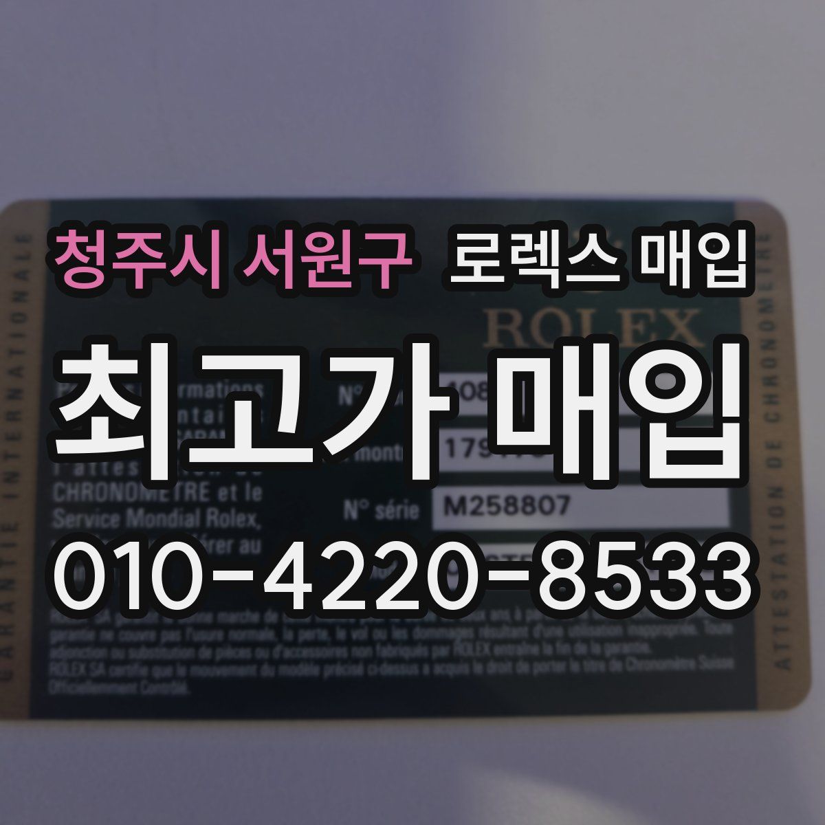 청주시 서원구 로렉스 매입