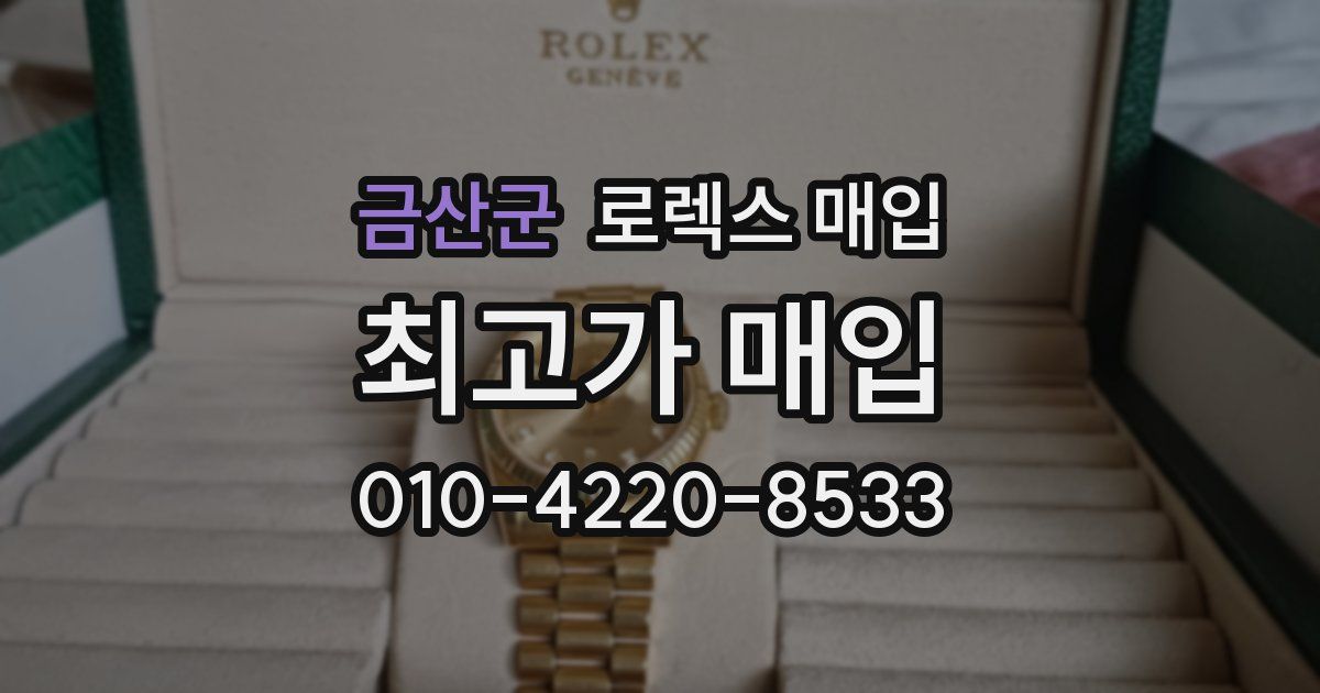 금산군 로렉스 매입