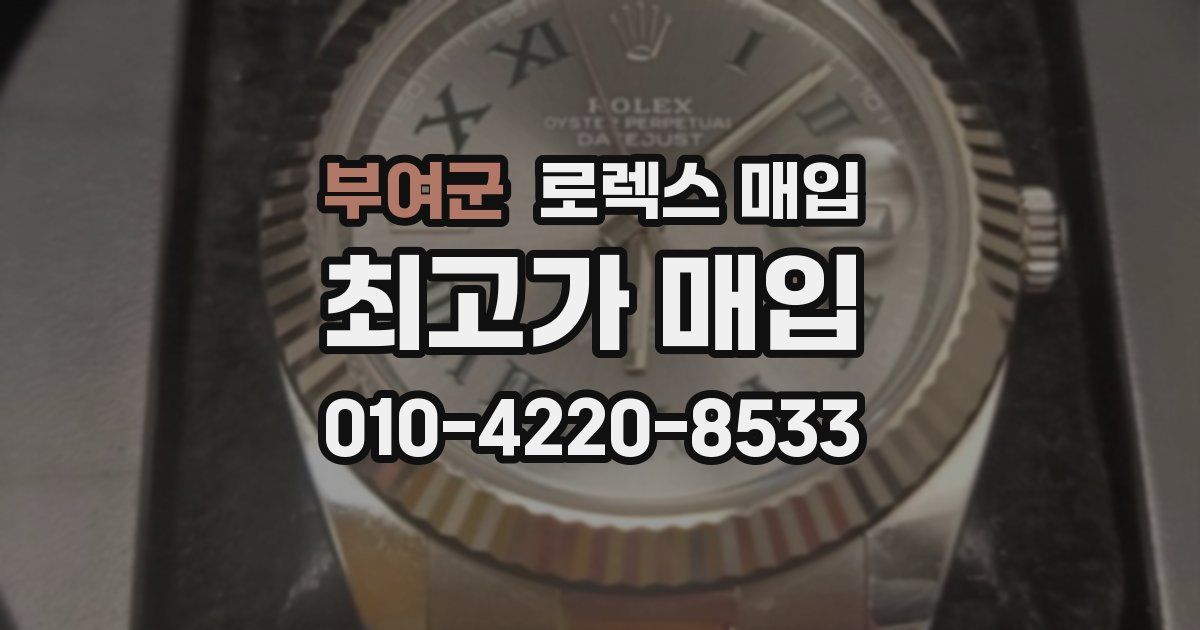 부여군 로렉스 매입