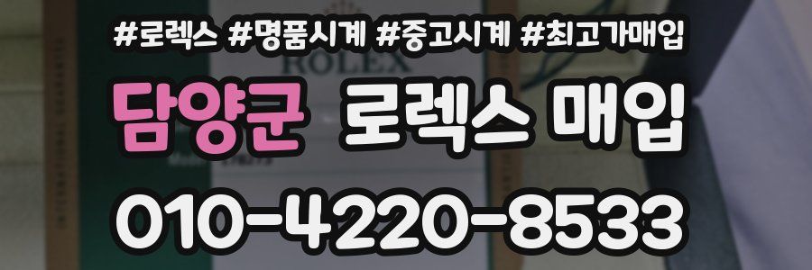 담양군 로렉스 매입