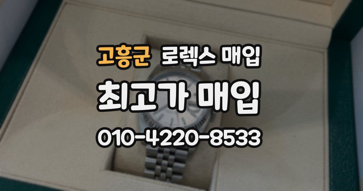 고흥군 로렉스 매입