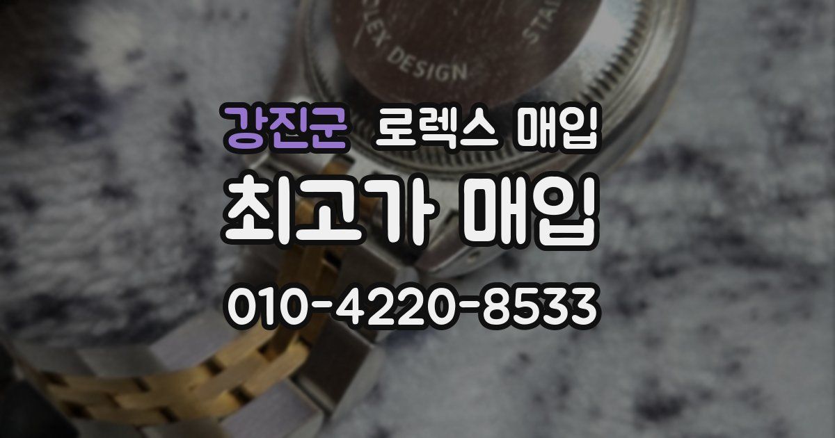 강진군 로렉스 매입