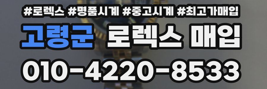 고령군 로렉스 매입