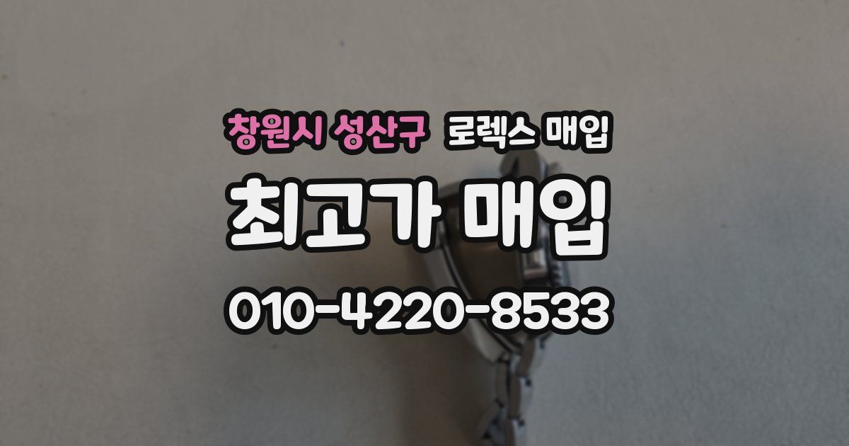 창원시 성산구 로렉스 매입
