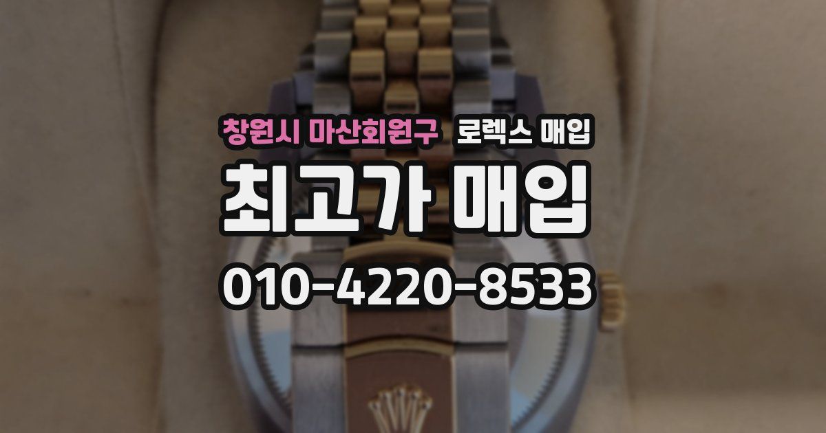 창원시 마산회원구 로렉스 매입