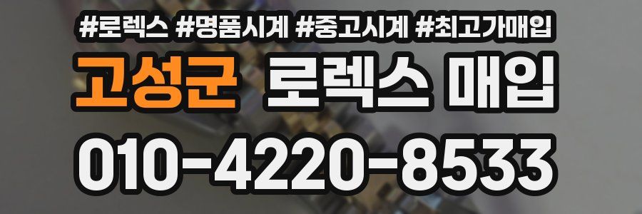 고성군 로렉스 매입