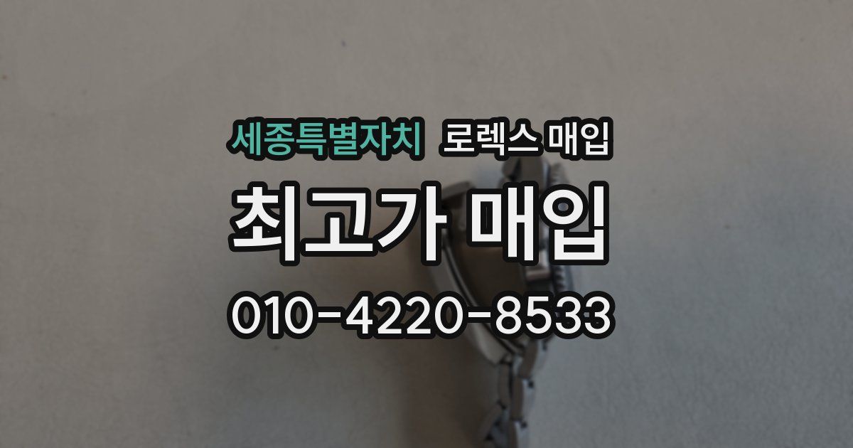 세종특별자치 로렉스 매입