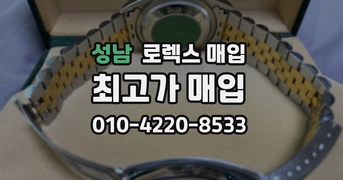 성남 로렉스 매입