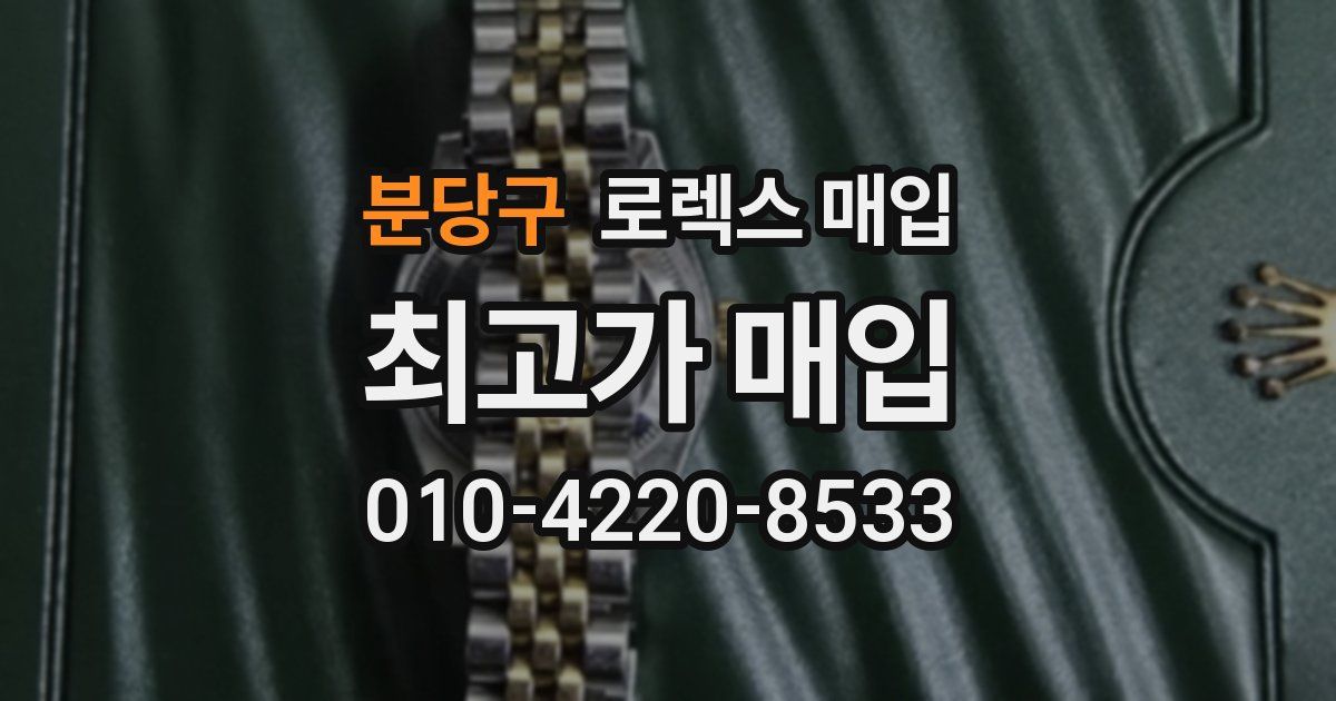 분당구 로렉스 매입