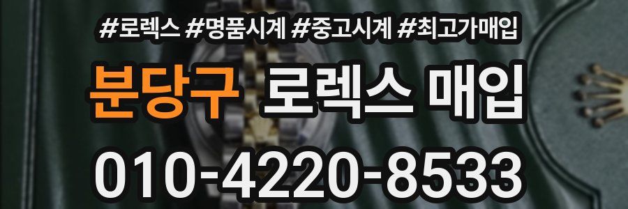 분당구 로렉스 매입
