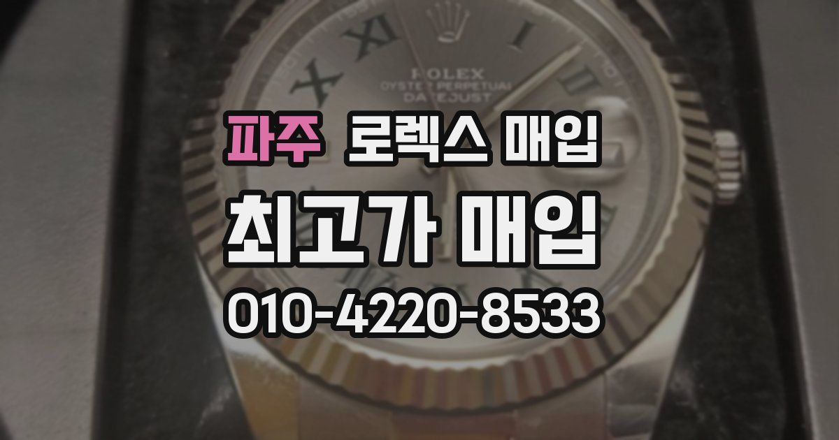 파주 로렉스 매입