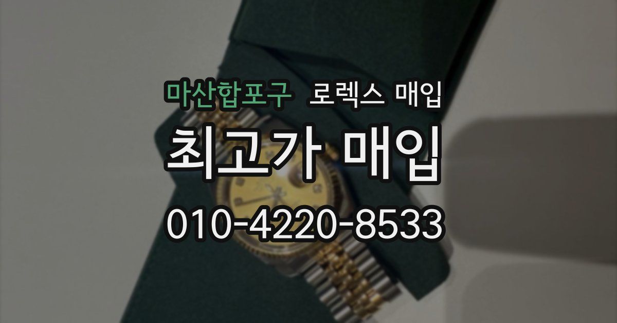 마산합포구 로렉스 매입