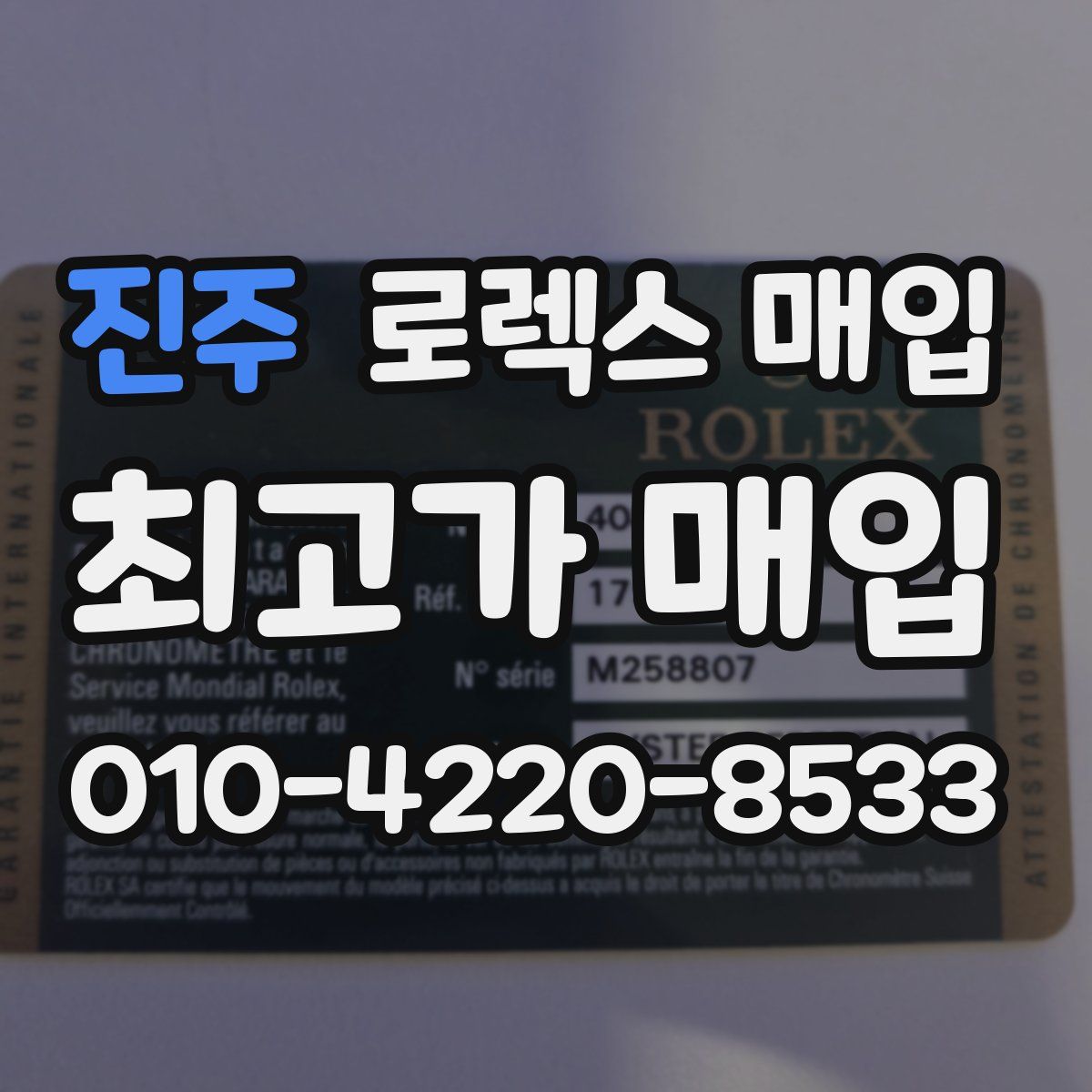 진주 로렉스 매입