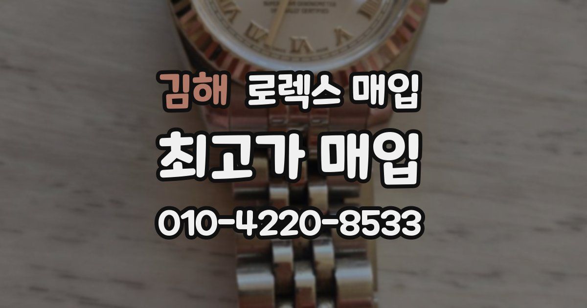 김해 로렉스 매입