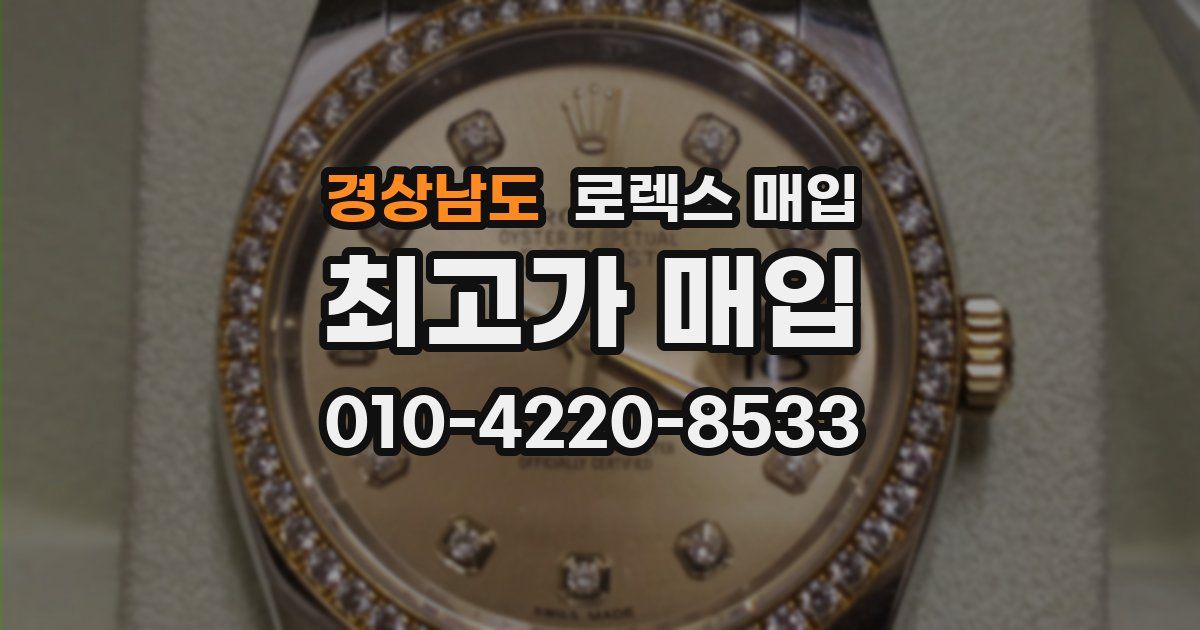 경상남도 로렉스 매입