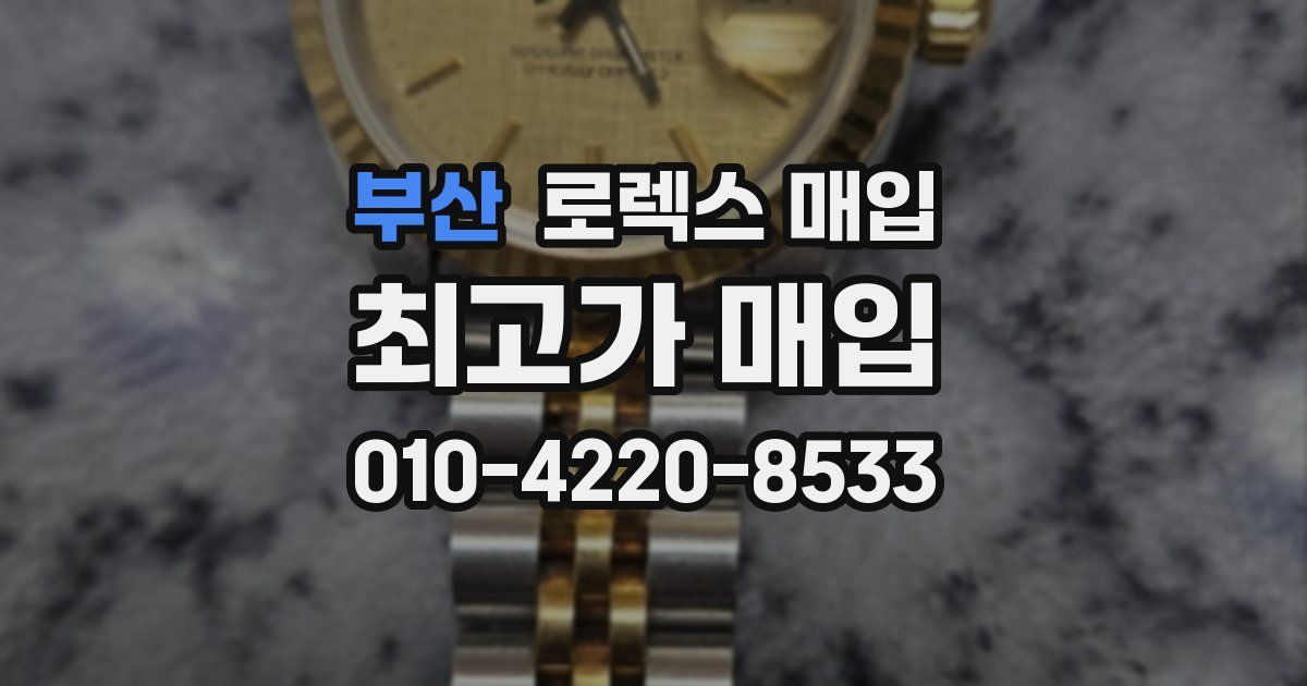 부산 로렉스 매입