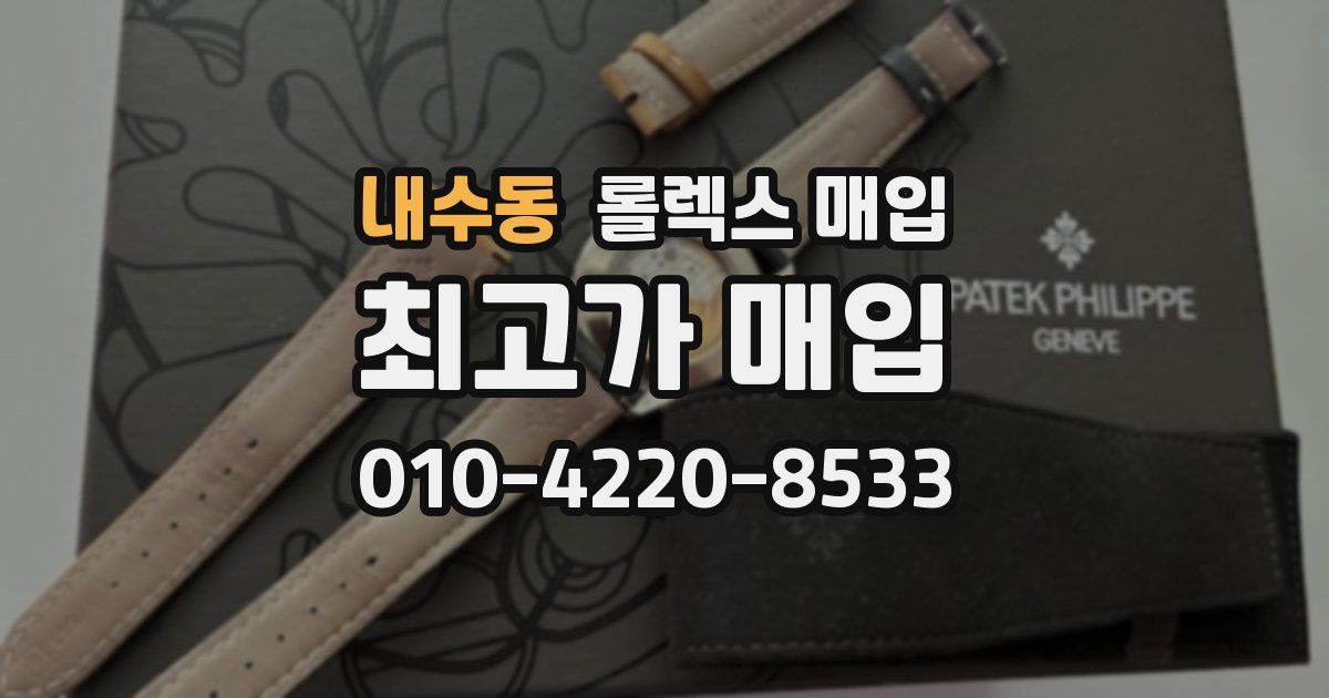 내수동 롤렉스 매입