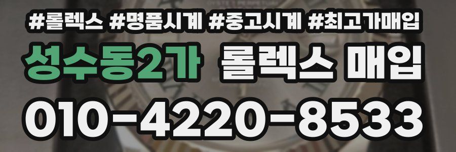 성수동2가 롤렉스 매입