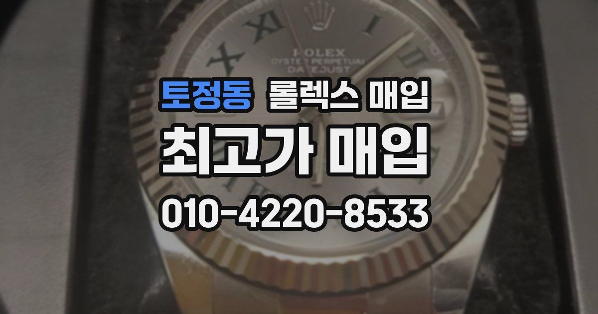 토정동 롤렉스 매입