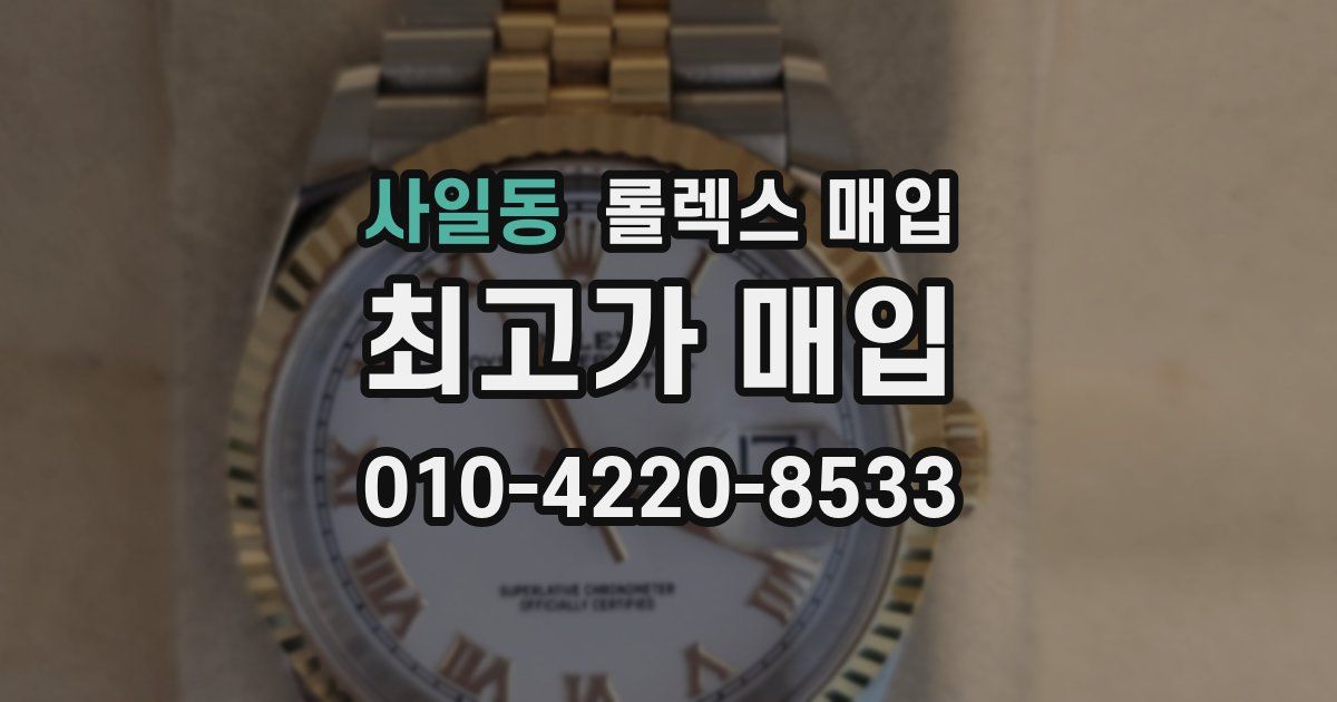 사일동 롤렉스 매입