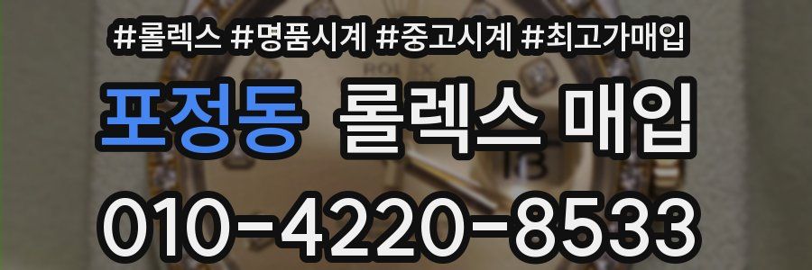 포정동 롤렉스 매입