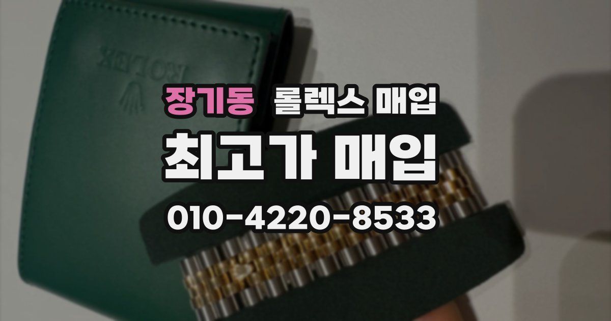 장기동 롤렉스 매입
