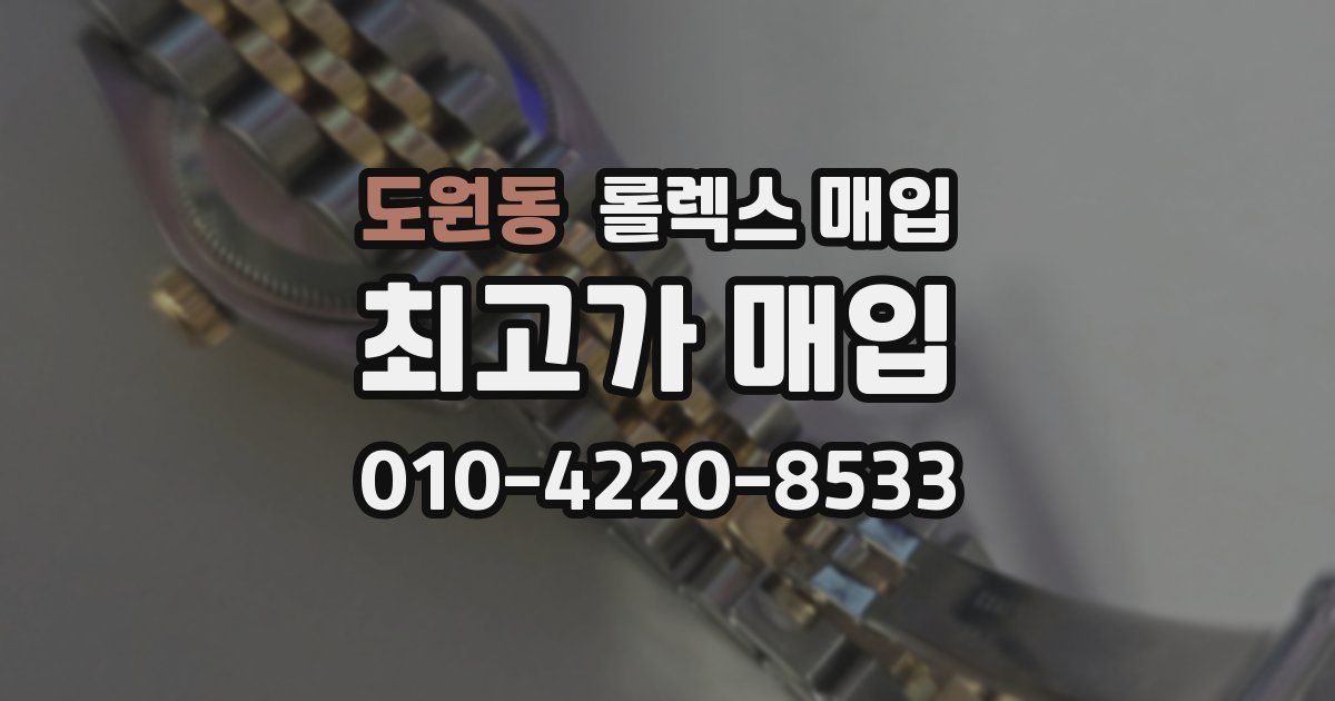 도원동 롤렉스 매입