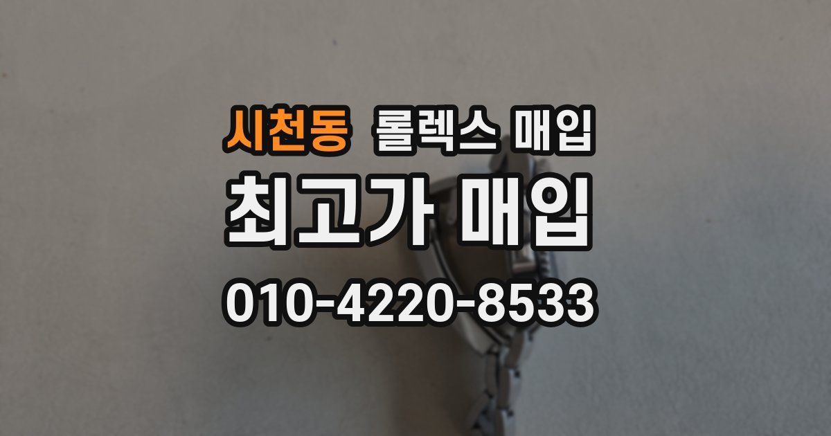 시천동 롤렉스 매입